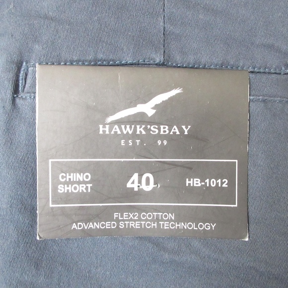 HAWKS BAY Mens Chino Shorts Size 40 Dark Blue Flex Cotton Stretch Casual - Picture 7 of 13